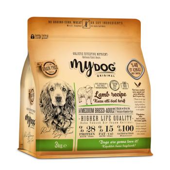 mydog original kuzu etli medium breed-küçük ve orta ırklar için köpek maması 3kg