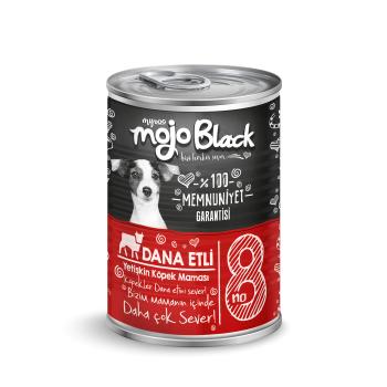 PF Mojo black chunk parça dana etli köpek konservesi 400 gr 6'lı