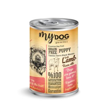 PF Mydog pate az tahıllı kuzu etli pirinçli yavru köpek konservesi 400gr 