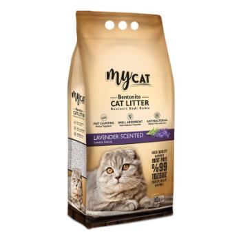 mycat (10 LT) bentonit kedi kumu lavanta kokulu ( ince tane )