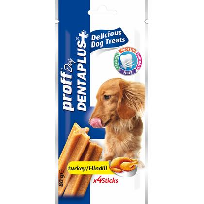 Proff Dog Dentaplus Hindili Ödül Çubuk 4 lü 80gr lora