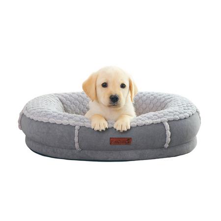 Simba peluş kedi köpek yatağı M beden gri