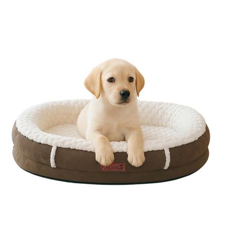 Simba peluş kedi köpek yatağı M beden krem